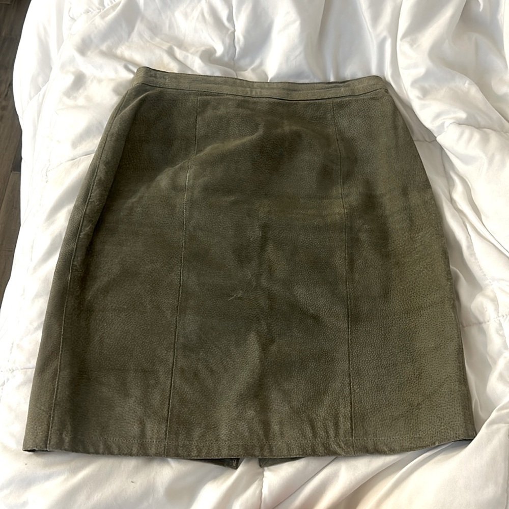 Vintage real leather skirt